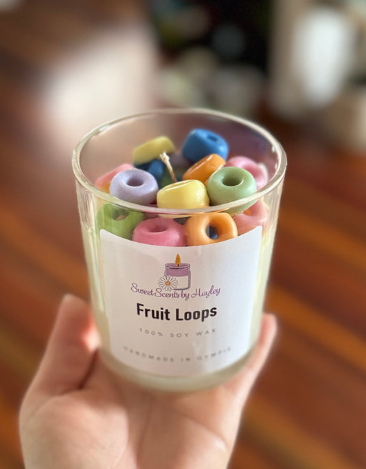 Are you Cereal?! Fruitloops candle