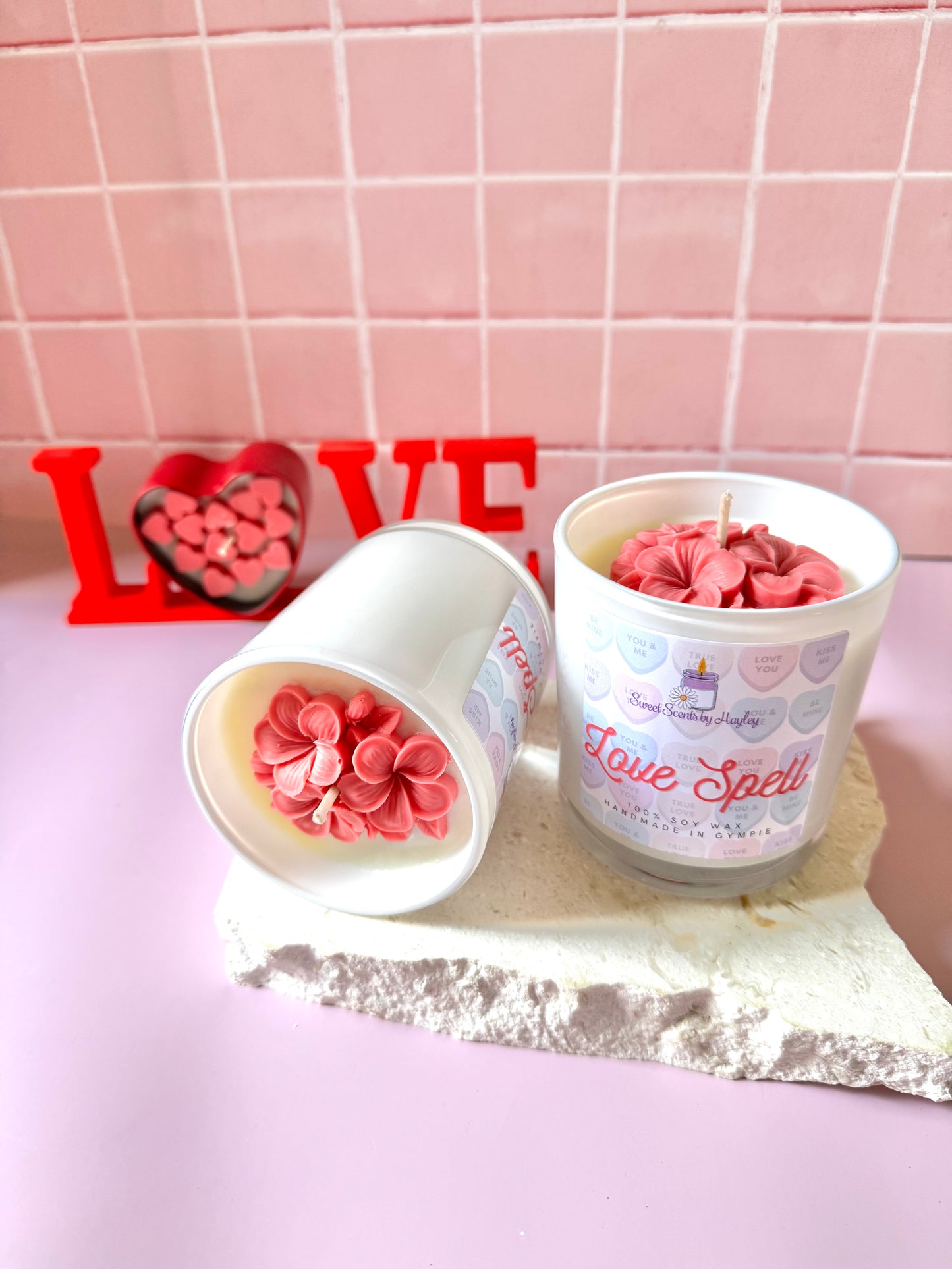 Valentines Bloom - Love Spell Candle