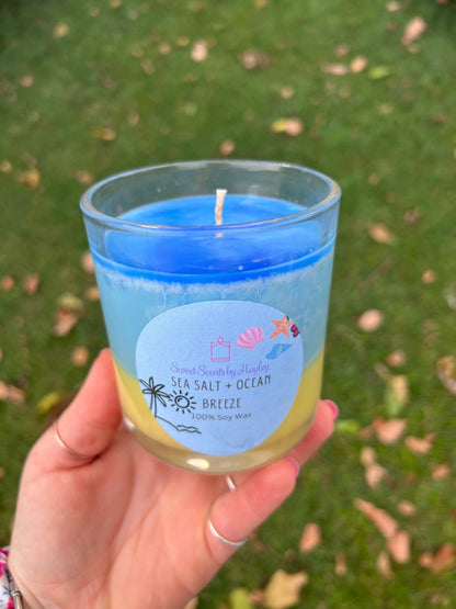 Seas The Day layered candle