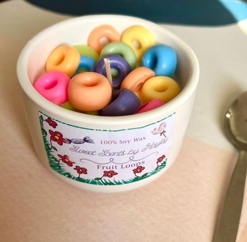 Cereal-sly Nostalgic Fruit Loops Candle