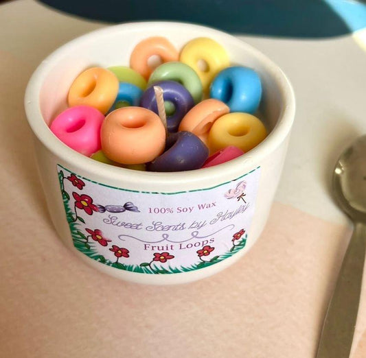 Cereal-sly Nostalgic Fruit Loops Candle